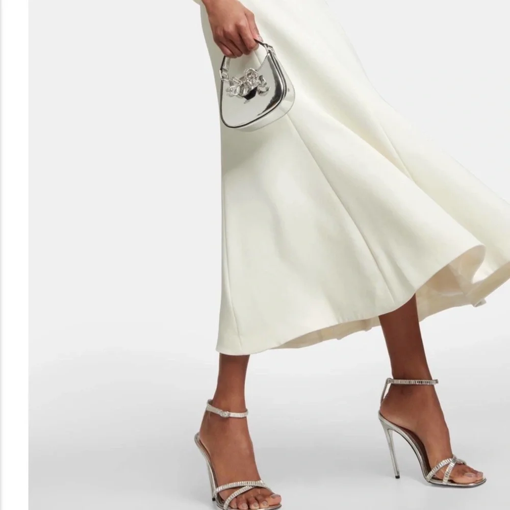 Self-Portrait Cream A-Line Midi Dress - Picture 3 of 10